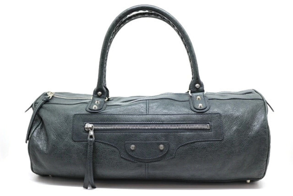 Balenciaga Bag Boston Polo Green Calfskin